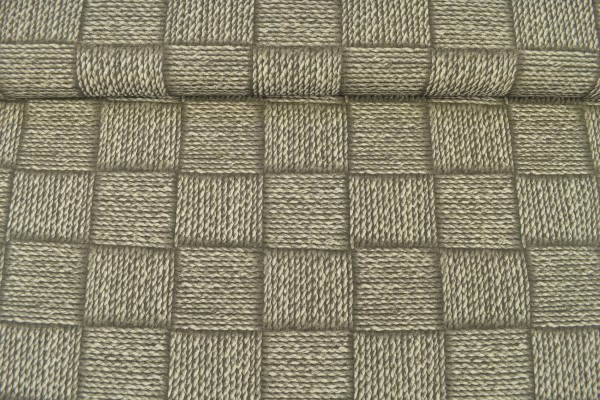 Canvas Deko Stoff Wollmuster, grau