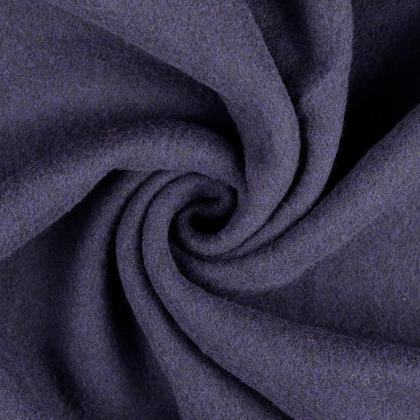 Wollfleece uni, dunkelblau/marine