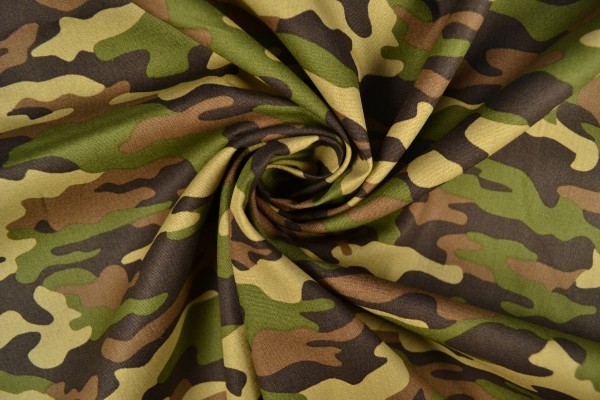 Baumwollstoff gemustert Camouflage