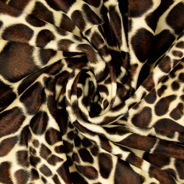 Tierfellimitat 150 cm breit ca beige braun Gepard 