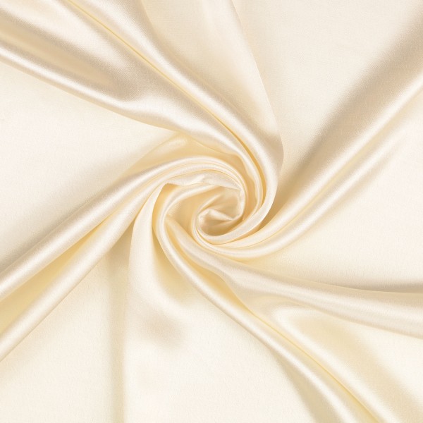 Viskose Satin uni, creme