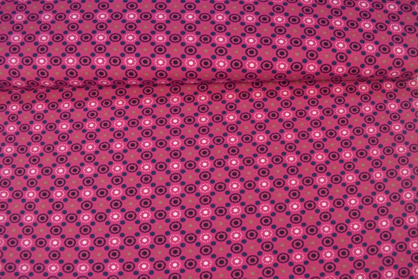 Bio Baumwolljersey bedruckt graphic circles, pink