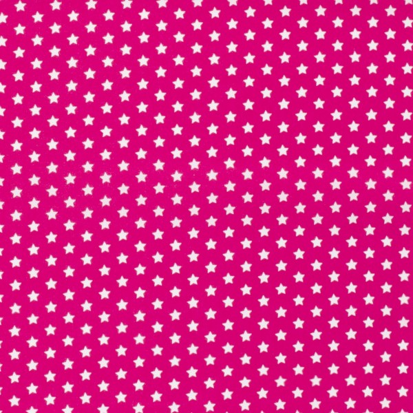 Baumwolle Popeline Stoff Bedruckt Sterne, fuchsia