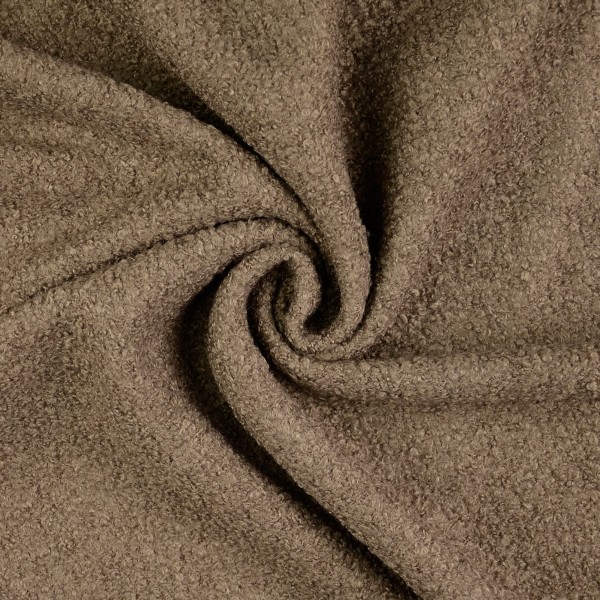 Woll Bouclé uni, taupe