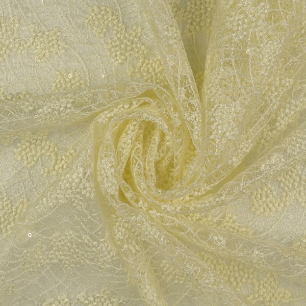 Spitze mit Pailletten, beige