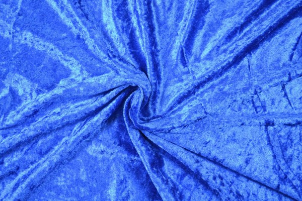 Panne Samt uni, royalblau Panne Samt uni, royalblau
