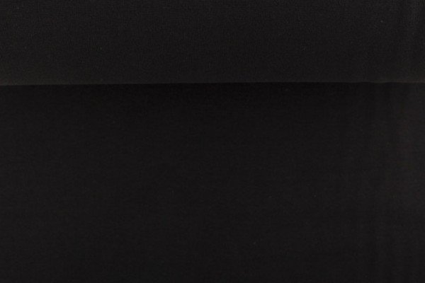Bündchenstoff glatt, schwarz Bündchenstoff glatt, schwarz