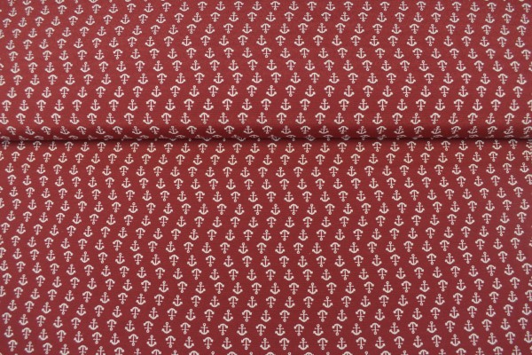 Gobelin Möbelstoff Anker klein, rot
