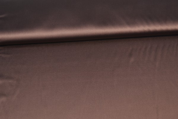 Seiden Stretch Satin uni, braun