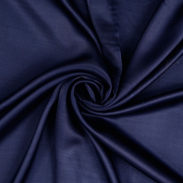 Viskose Satin uni, marine