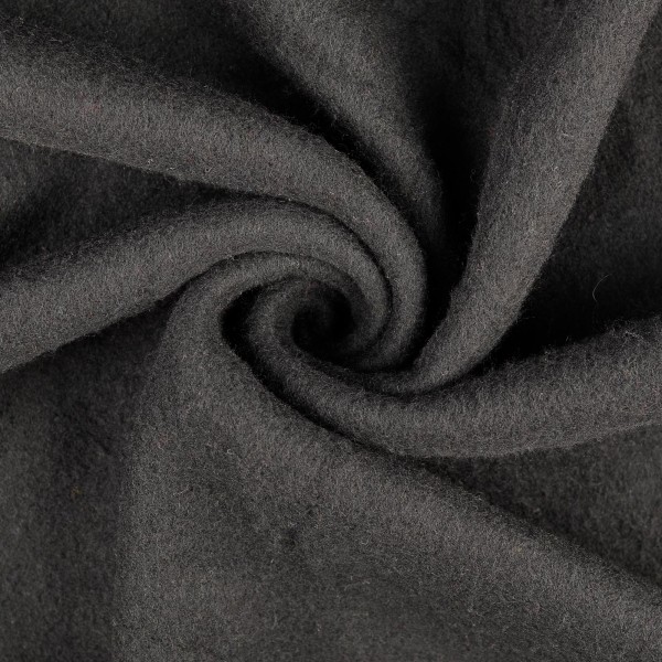 Wollfleece uni, schwarz