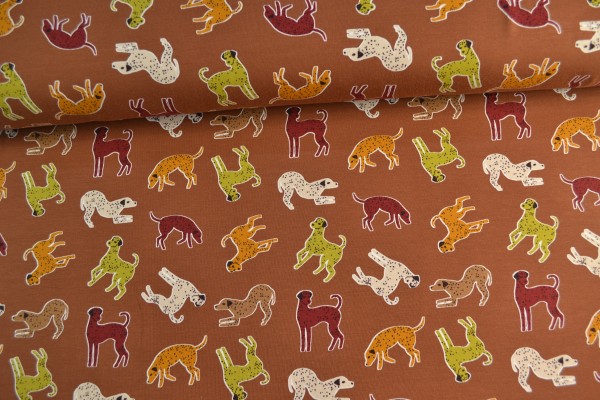 French Terry bedruckt Hunde