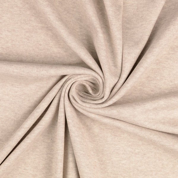 Organic Interlock Jersey, wollweiß melange Organic Interlock Jersey, wollweiß melange