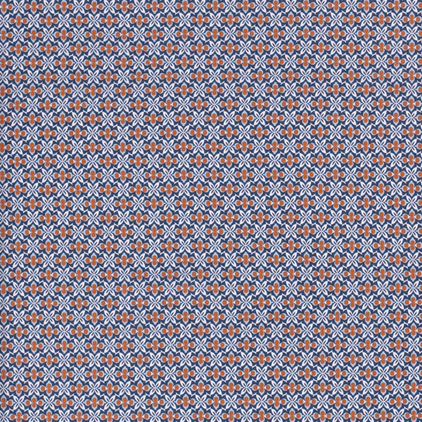 Baumwollstoff Popeline Batik, marine