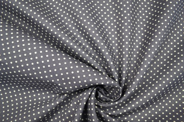 Baumwollstoff kleine Tupfen, grau Baumwollstoff kleine Tupfen, grau