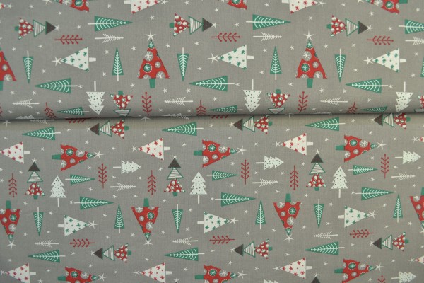Canvas Deko Stoff Weihnachtsbäume