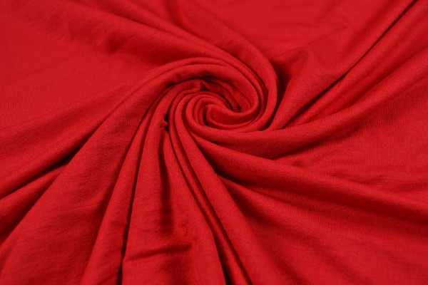 Viskosejersey uni, rot Viskosejersey uni, rot