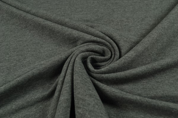 Baumwolljersey, French Terry uni, dunkelgrau melange Baumwolljersey, French Terry uni, dunkelgrau melange