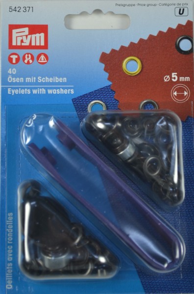Prym Ösen und Scheiben, 5,0mm, brüniert Prym Ösen und Scheiben, 5,0mm, brüniert