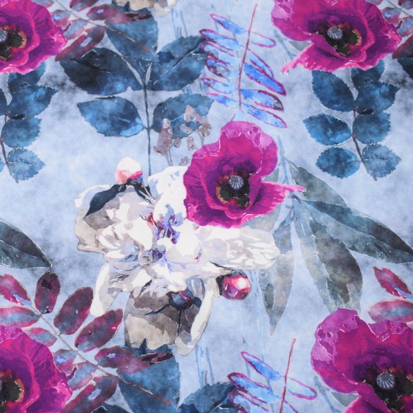 Softshell bedruckt katinoh, Aquarell Blumen