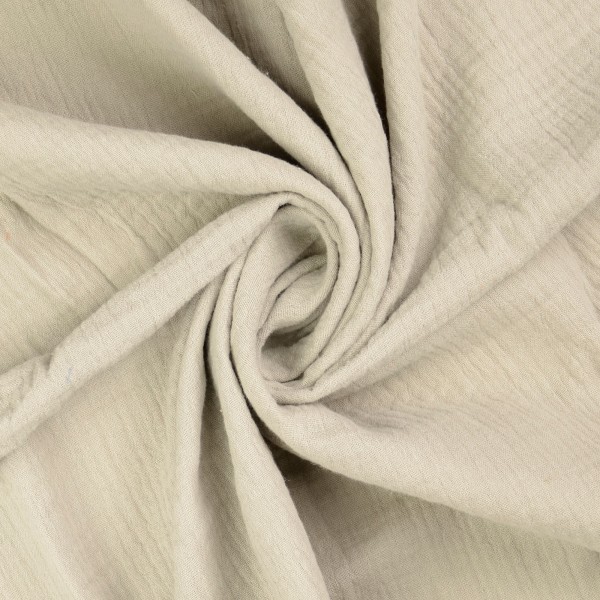 Baumwoll Musselin Double Gauze uni, beige/taupe