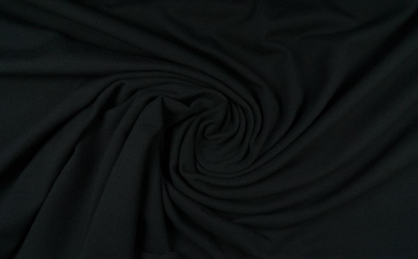 Baumwolljersey uni, schwarz Baumwolljersey uni, schwarz
