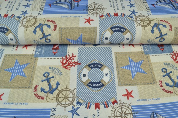 Canvas Deko Stoff Seefahrt