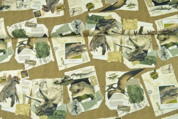 Canvas Deko Stoff Digitaldruck Dinosaurier