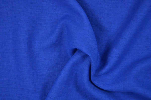 Leinenstoff Ramie gewaschen , royalblau