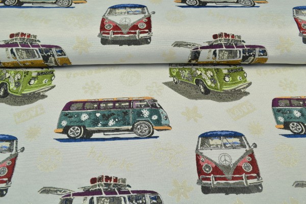 Gobelin Möbelstoff Hippie-Bus