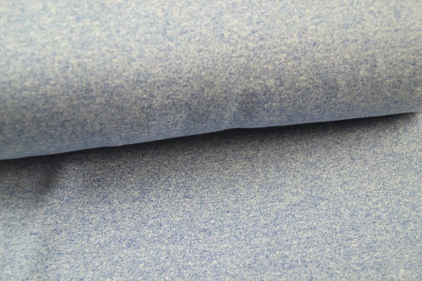 Bündchenstoff glatt, hellblau meliert Bündchenstoff glatt, hellblau meliert