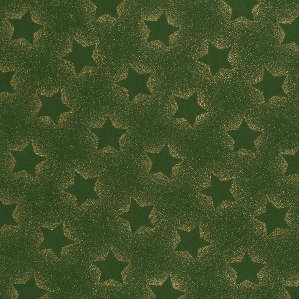 Baumwolle Popeline Stoff Bedruckt Sterne, grün