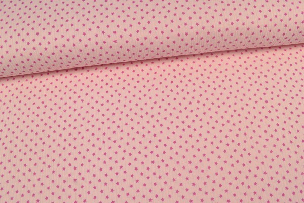 Baumwoll Musselin Double Gauze Sterne, rosa