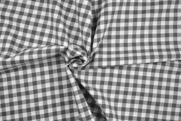 Baumwollstoff Zefir Vichy Karo, 0,9 cm, grau Baumwollstoff Zefir Vichy Karo, 0,9 cm, grau