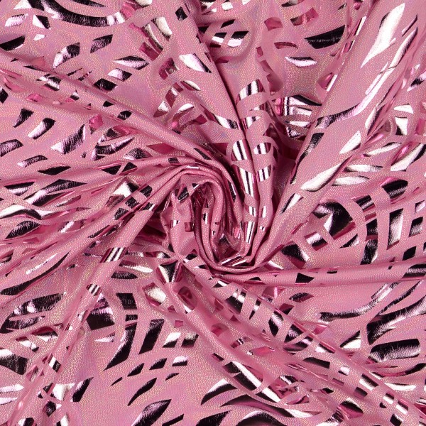 Elastic Folienjersey Pailletten, rosa Elastic Folienjersey Pailletten, rosa