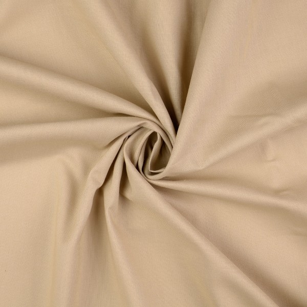 Baumwoll-Cretonne uni, beige