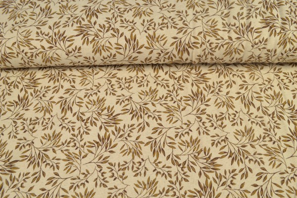 Leinenjersey Pflanzen, beige