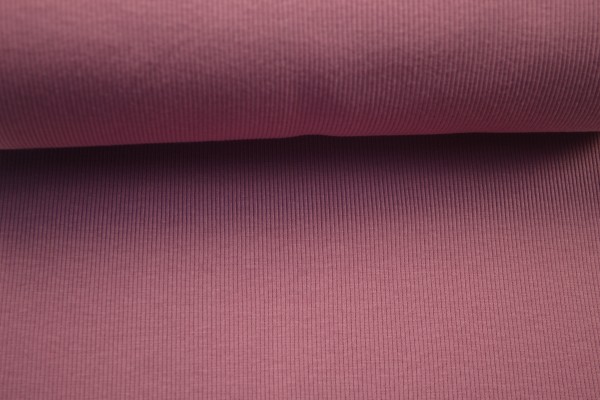 Bündchenstoff gerippt uni, grau/lila