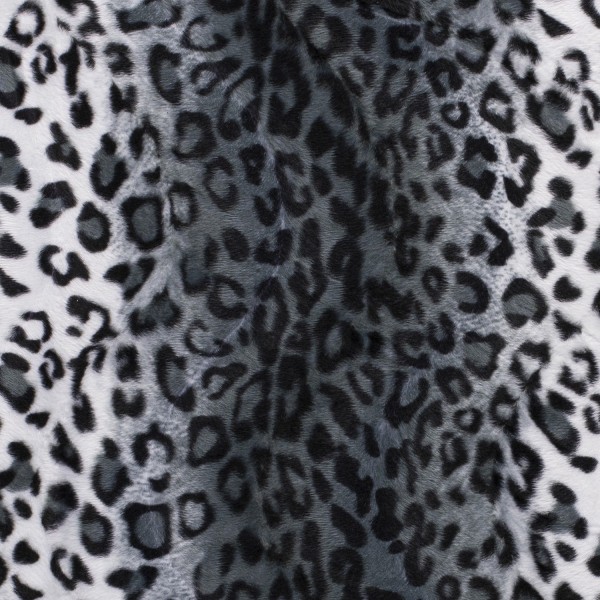 Velour bedruckt panther dunkelgrau