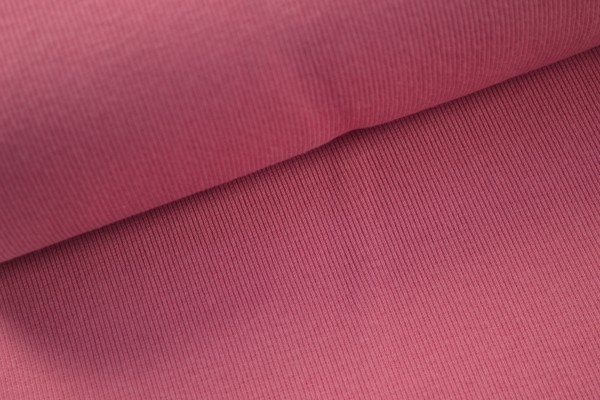 Bündchenstoff gerippt uni, rosa