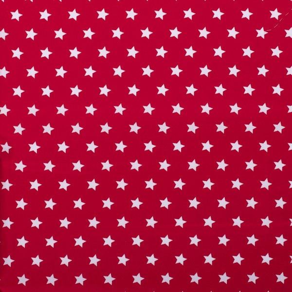 Baumwolle Popeline Stoff Bedruckt Sterne, rot