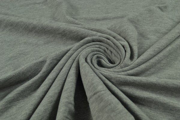 Baumwolljersey, French Terry uni, hellgrau melange Baumwolljersey, French Terry uni, hellgrau melange