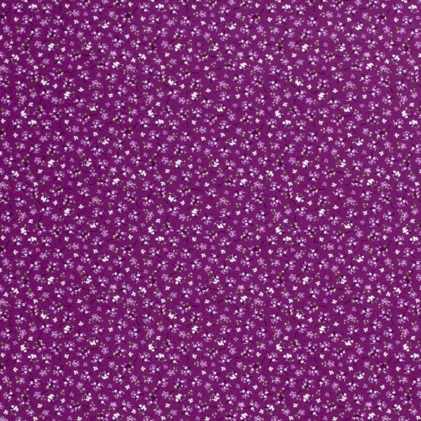 Baumwollstoff Popeline Blumen, violett