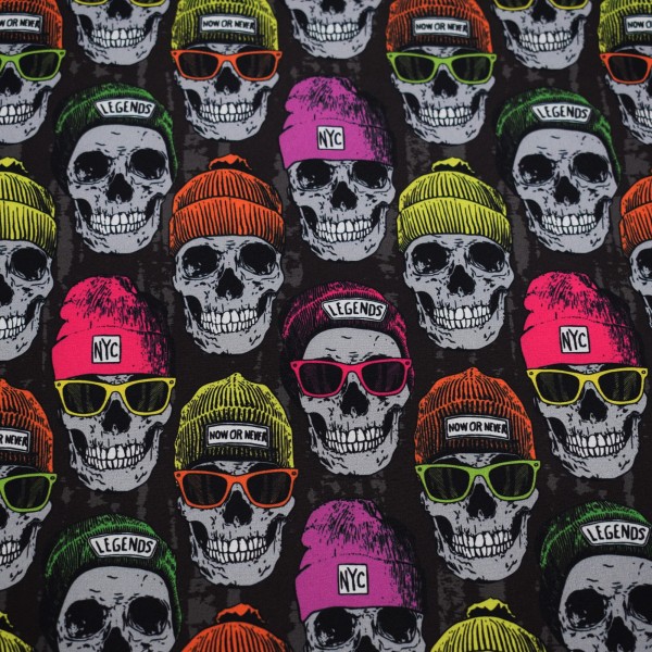 Softshell bedruckt katinoh, Neon skulls