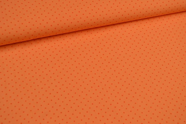 Baumwollstoff kleine Sterne, orange Baumwollstoff kleine Sterne, orange