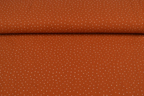 Baumwoll Musselin Double Gauze Tupfen, orange