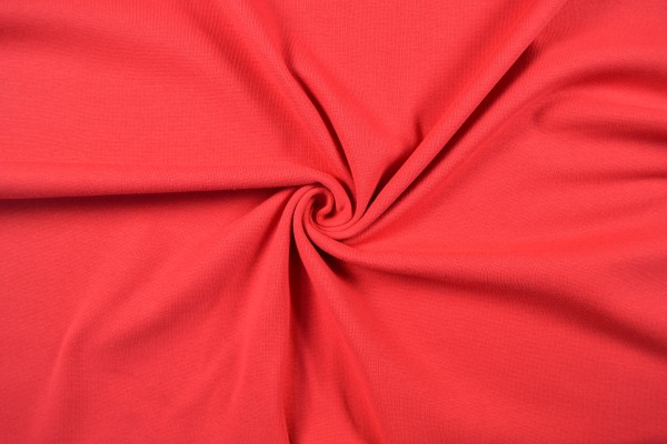 Bündchenstoff glatt 70cm breit, rot