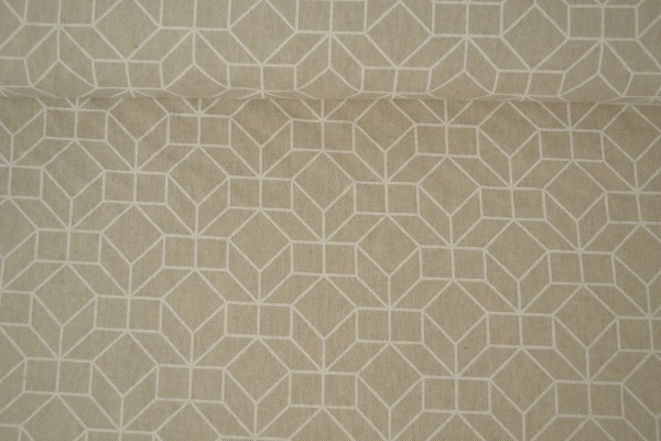 Canvas Deko Stoff Halbpanama Linienmuster