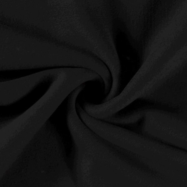 Baumwollfleece uni schwarz