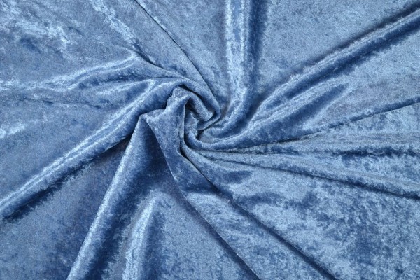 Panne Samt uni, taubenblau Panne Samt uni, taubenblau